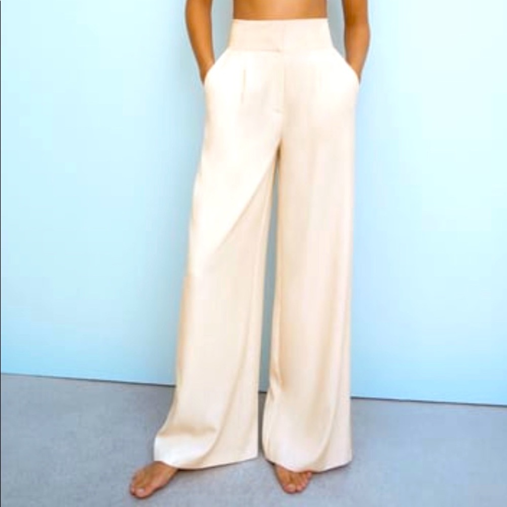 NWT Zara FULL LENGTH PANTS-
STONE